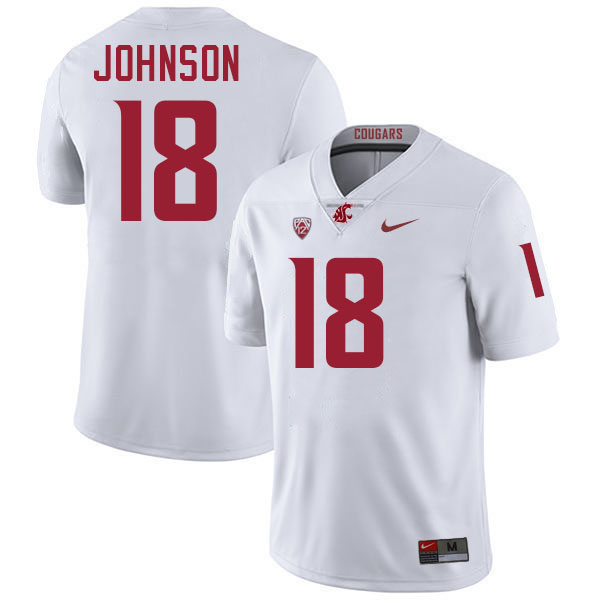 Angel Johnson WSU Cougars Jersey.Washington State Cougars #18 Angel Johnson Jersey Youth-White